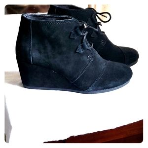Black Suede Wedges